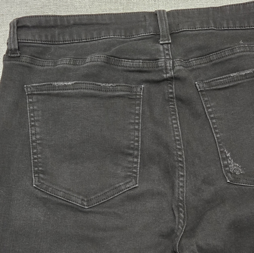 PISTOLA Black Distressed Skinny Jeans Frayed Hem Size 32 - Picture 8 of 14